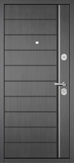 Внутренняя сторона двери Дверь Мастино ТРАСТ ЭКО Антрацит / Дуб серый (301)