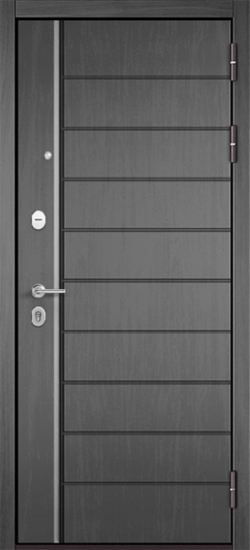 Внешняя сторона двери Дверь Мастино ТРАСТ МАСС Зеркало Дуб серый / Ларче белый (632)