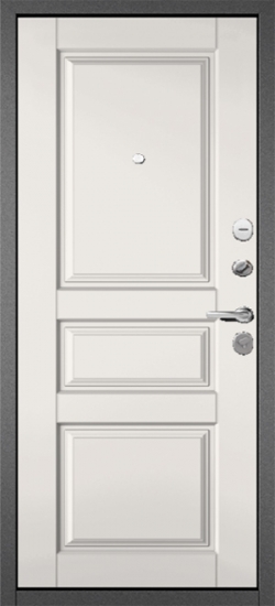 Внутренняя сторона двери Дверь Мастино ТРАСТ МАСС Дуб графитовый / Эмаль белоснежная (634)