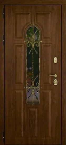 Внешняя сторона двери Входная дверь Дверной Континент Лион  Грецкий орех/Альберо