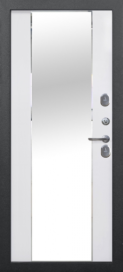Внутренняя сторона двери  Дверь Цитадель (Ferroni) 11 см Изотерма Серебро Зеркало Эмалит белый