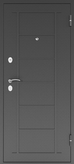 Внешняя сторона двери Входная дверь Промет Титан 5С графит