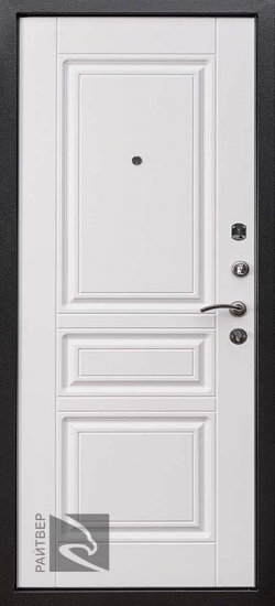 Внутренняя сторона двери Входная дверь Райтвер Стронг 100 Белый матовый