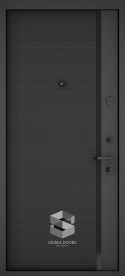 Внутренняя сторона двери Входная дверь Sigma (Сигма) Black Edition Черный матовый