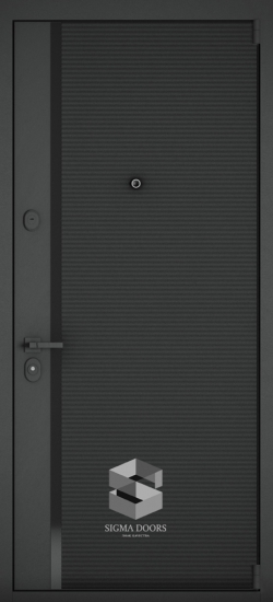 Внешняя сторона двери Входная дверь Sigma (Сигма) Black Edition Черный матовый