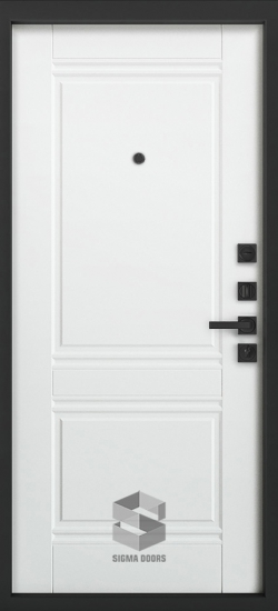 Внутренняя сторона двери Входная дверь Sigma (Сигма) Mottura Grafit Классик белый софт