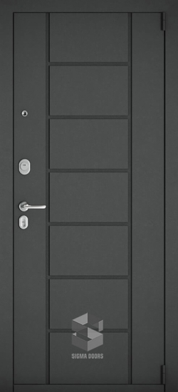Внешняя сторона двери Входная дверь Sigma (Сигма) Luxe Дуб шале светлый
